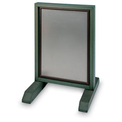 Enclosed Letter Board: 36" Wide, 24" High, Recycled Plastics, Woodland Green