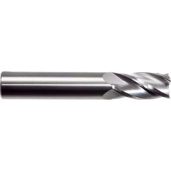 Square End Mill: 1" Dia, 3" LOC, 4 Flute, Solid Carbide