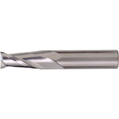 Square End Mill: 1/8" Dia, 3/4" LOC, 2 Flute, Solid Carbide