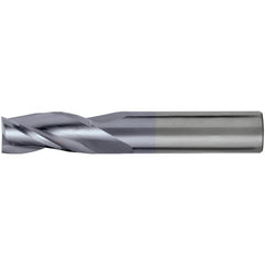 Square End Mill: 9/16" Dia, 1-1/4" LOC, 3 Flute, Solid Carbide