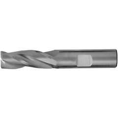Corner Radius End Mill: 1/8" Dia, 1/4" LOC, 0.25 mm Radius, 3 Flute, Solid Carbide