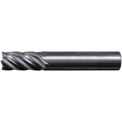 Corner Radius End Mill: 1" Dia, 1-1/2" LOC, 1.52 mm Radius, 5 Flute, Solid Carbide