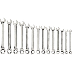 Combination Wrench Set: 14 Pc, Metric