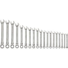 Combination Wrench Set: 19 Pc, Metric