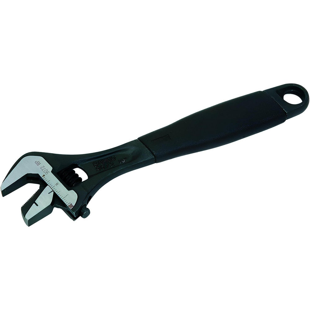 Adjustable Wrench: 8" OAL, 1-3/32" Jaw Capacity