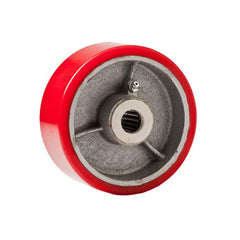 Caster Wheel: Polyurethane, 4" Dia, 2" Wide, 3/4" Axle