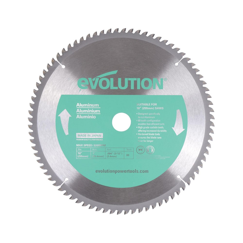 Wet & Dry-Cut Saw Blade: 10" Dia, 1" Arbor Hole, 80 Teeth