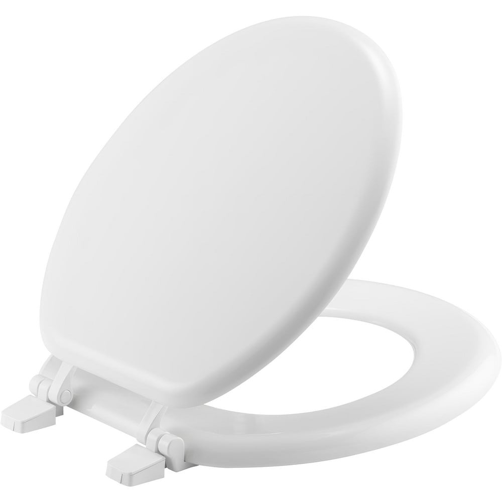 Toilet Seats; Type: Closed, Standard; Style: Round; Material: Enameled Wood; Color: White; Outside Width: 14.500 in; Inside Width: 8.6880 in; Hinge Design: Top-Tite; Length (Inch): 17.06 in