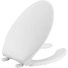 Toilet Seats; Type: Standard, Open; Style: Elongated; Material: Plastic; Color: White; Outside Width: 14.188 in; Inside Width: 8.1880 in; Hinge Design: Top-Tite; Length (Inch): 18.56 in