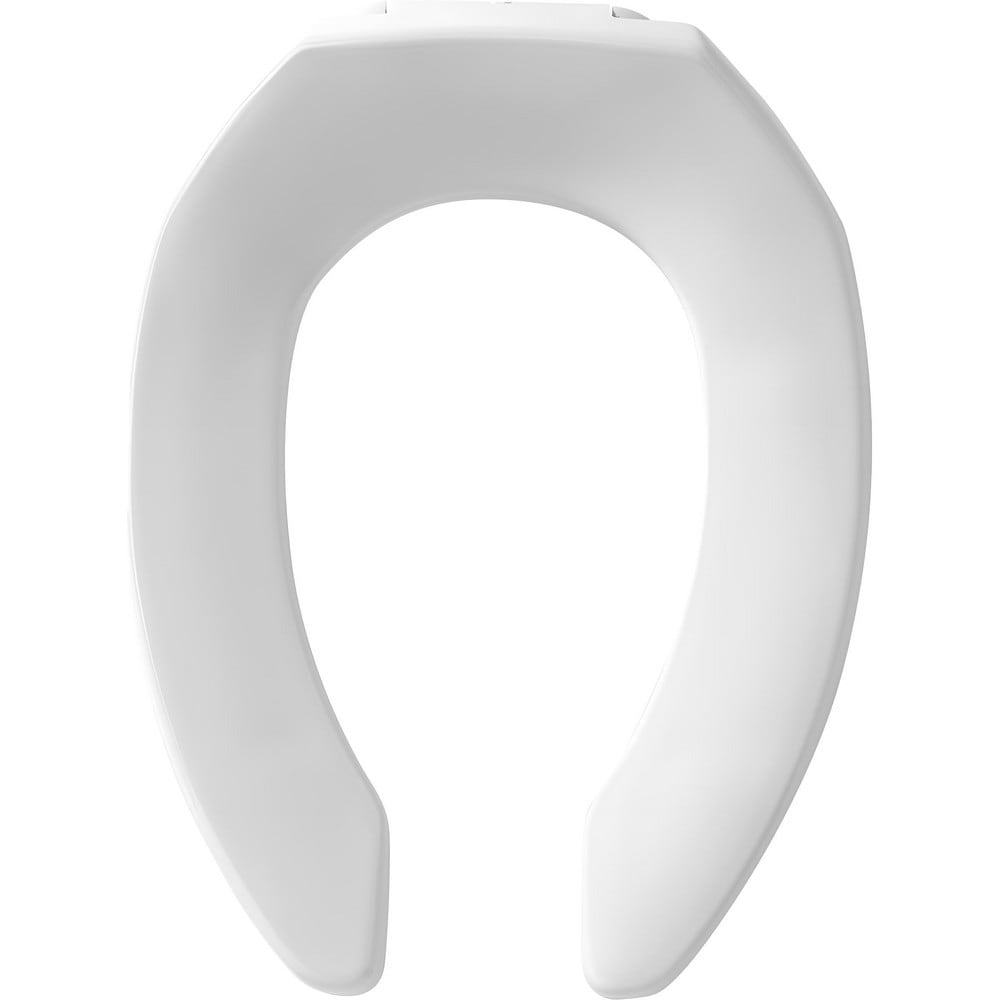 Toilet Seats; Type: Standard, Open; Style: Elongated; Material: Plastic; Color: White; Outside Width: 14.500 in; Inside Width: 7.9380 in; Hinge Design: Stay-Tite;External Check;Stainless Steel; Length (Inch): 18.56 in