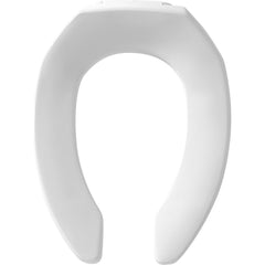 Toilet Seats; Type: Standard, Open; Style: Elongated; Material: Plastic; Color: White; Outside Width: 14.500 in; Inside Width: 7.9380 in; Hinge Design: Stay-Tite;Self-Sustaining Check;Stainless Steel; Length (Inch): 18.56 in