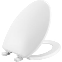 Toilet Seats; Type: Closed, Standard; Style: Elongated; Material: Plastic; Color: White; Outside Width: 14.313 in; Inside Width: 8.2500 in; Hinge Design: Slow Close;Lift-Off; Length (Inch): 18.63 in