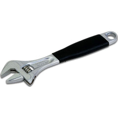 Adjustable Wrench: 8" OAL, 1-3/32" Jaw Capacity