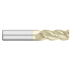 Corner Radius End Mill: 1/8" Dia, 1/2" LOC, 0.0100" Radius, 3 Flute, Solid Carbide