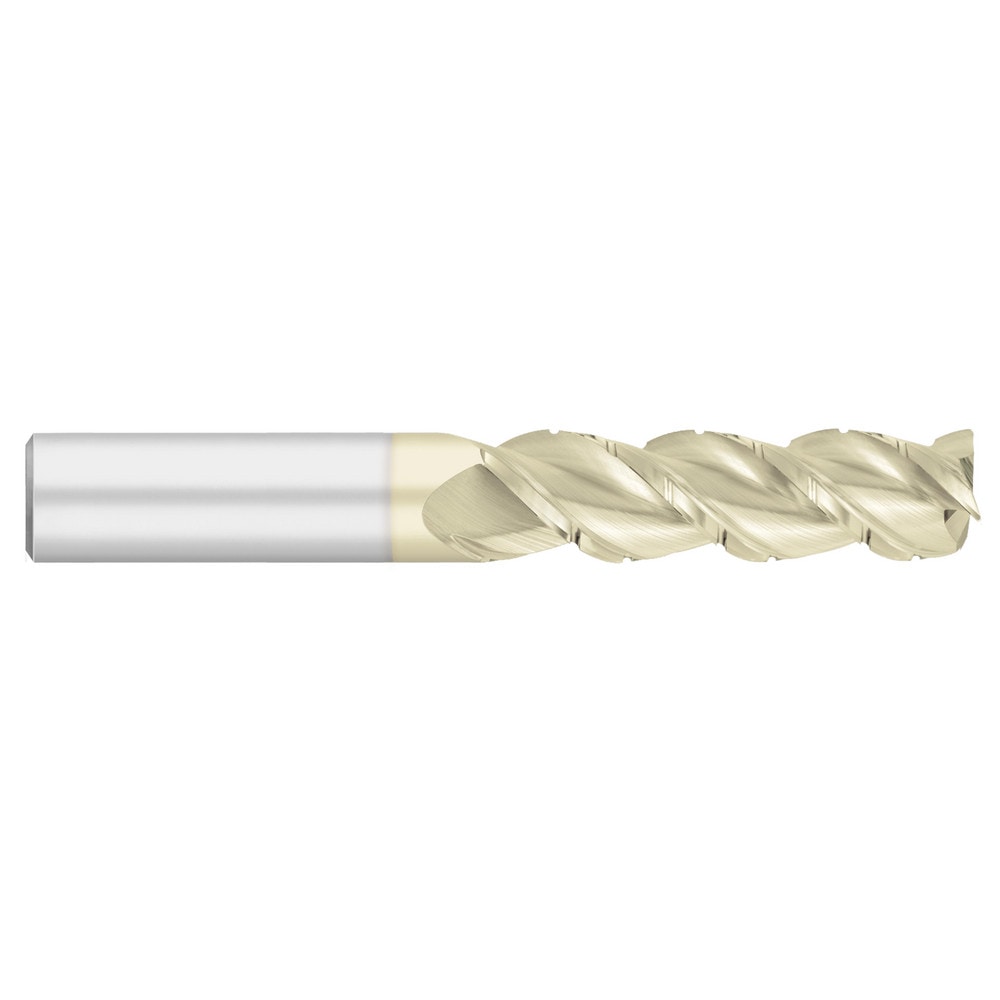 Corner Radius End Mill: 1" Dia, 2-1/4" LOC, 0.0300" Radius, 3 Flute, Solid Carbide