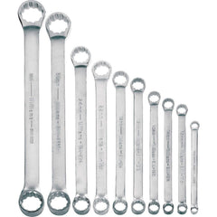 Offset Box End Wrench Set: 10 Pc, Metric