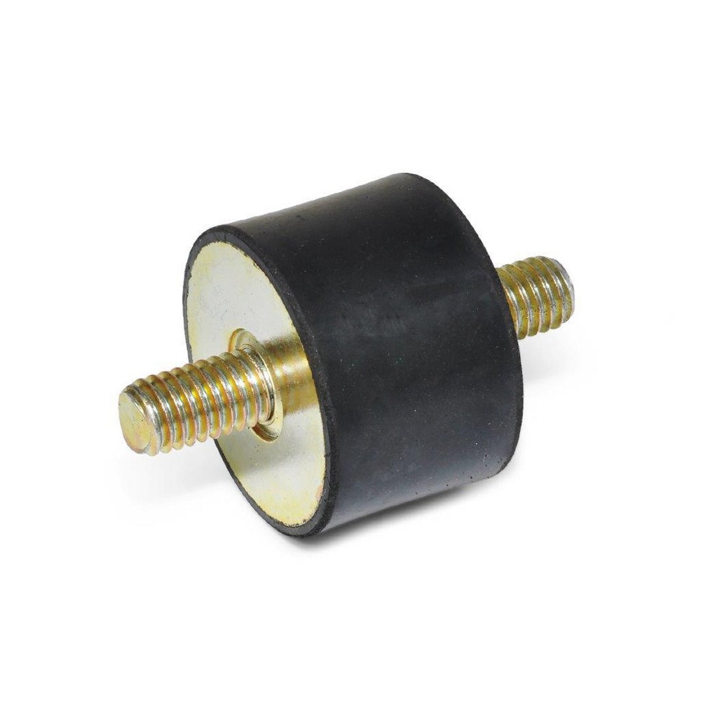 Vibration Isolators; Isolator Type: Stud/Stud; Insert Material: Zinc-Plated Steel; Isolator Material: Natural Rubber; Maximum Load Capacity: 1245.50 N; Top Diameter: 32.00; Bottom Diameter: 32; Thread Size: 5/16-18; Overall Width: 32 mm