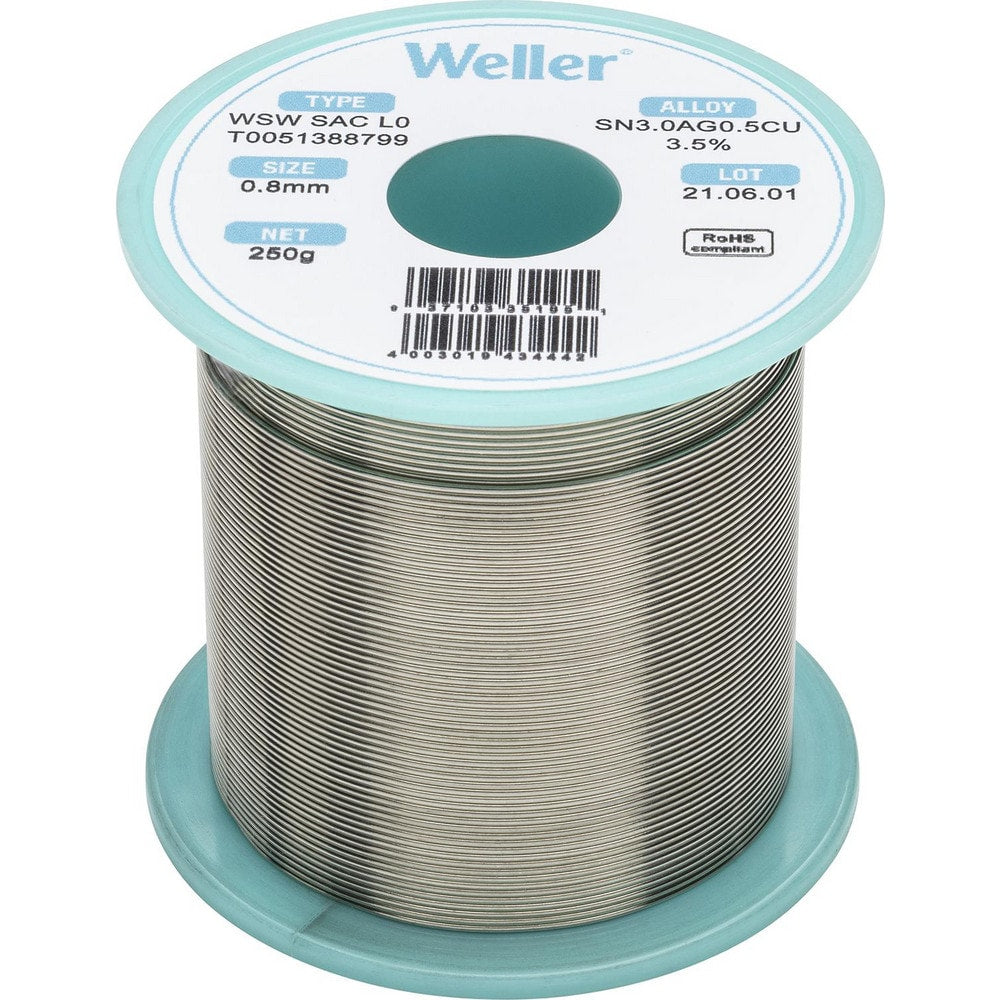 Solder; Solder Type: Lead Free; Material: Alloy; Container Type: Spool; Container Size: 250 g; Minimum Melting Temperature: 422.6; Maximum Melting Temperature: 429.8