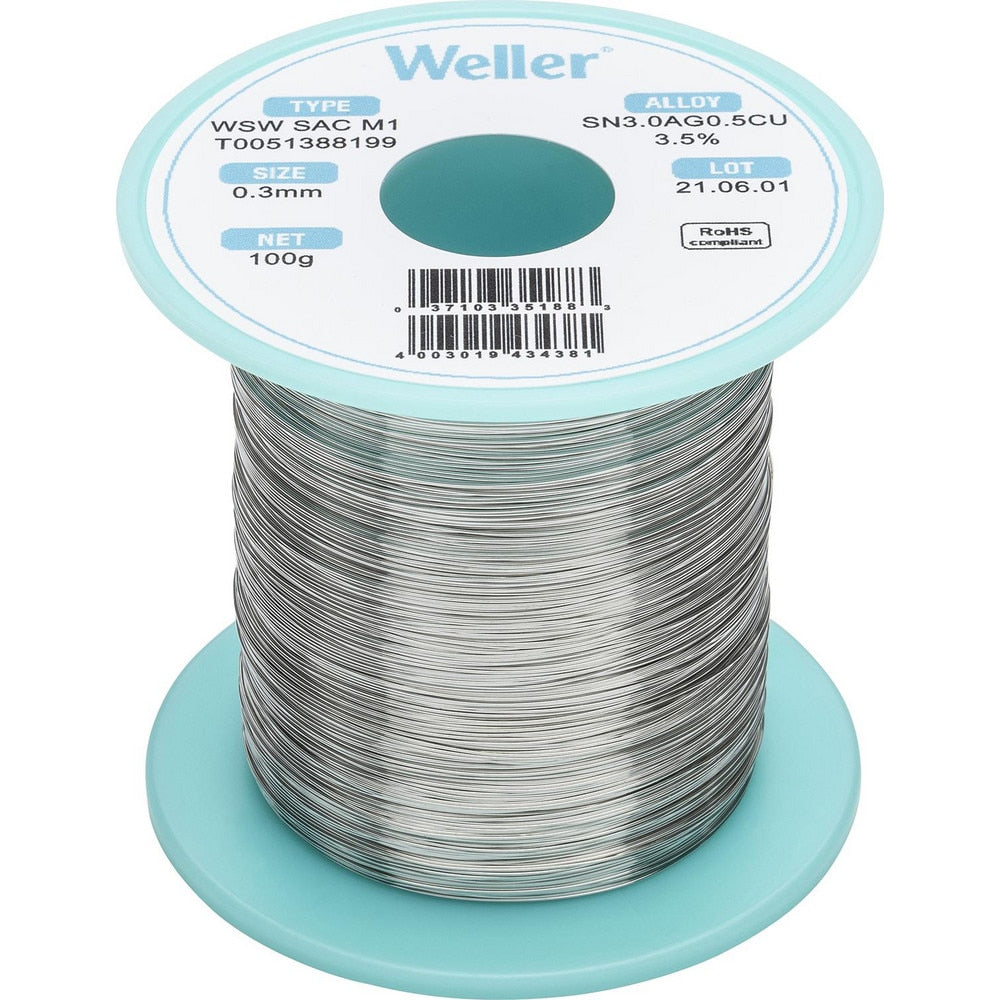 Solder; Solder Type: Lead Free; Material: Alloy; Container Type: Spool; Container Size: 100 g; Minimum Melting Temperature: 422.6; Maximum Melting Temperature: 429.8