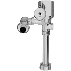 Automatic Flush Valves; Valve Type: Water Closet; Flush Style: Single Flush; Gallons Per Flush: 1.28; Flush Valve Location: Exposed; Pipe Size: 1.5 in; Spud Coupling Size: 1.5 in; Cover Material: Chrome; Power Source: Hard Wire, 4AA Battery Backup