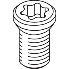 Screws For Indexables; Screw Type: Screw; Indexable Tool Type: Milling; Industry Standard Number: SB-50110TRP; Thread Size (mm): M5x0.8; Toolholder Style Compatibility: MB45; Hardware Compatibility: Insert Holding Screw; Drive Type: Torx Plus