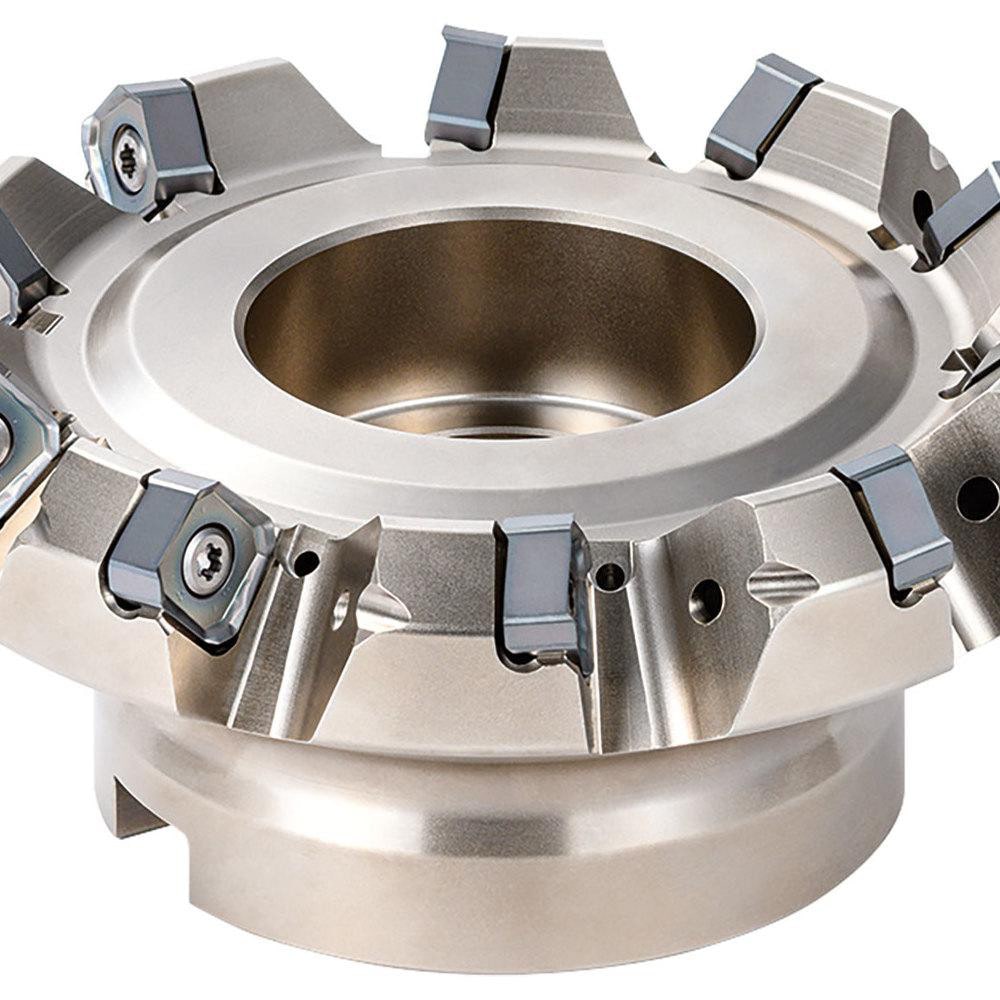 Indexable Chamfer & Angle Face Mills; Minimum Cutting Diameter (mm): 100.00; Minimum Cutting Diameter (Decimal Inch): 3.9370; Maximum Cutting Diameter (mm): 113.00; Maximum Cutting Diameter (Decimal Inch): 4.4488; Maximum Depth of Cut (mm): 6.00; Maximum