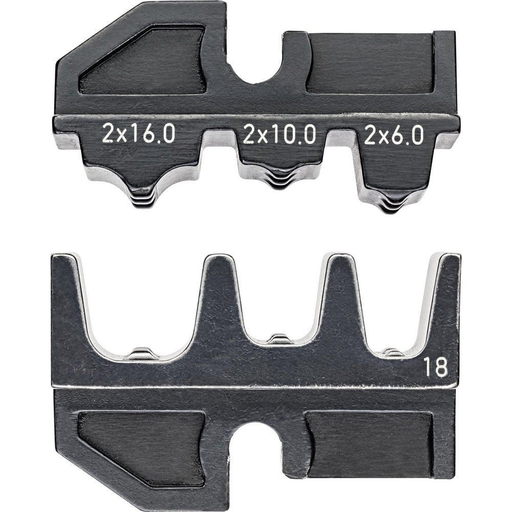 Crimper Dies; Tool Type: Crimping Die; Size: 2x6, 2x16, 2x10; Color: Black