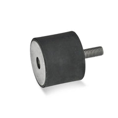 Vibration Isolators; Isolator Type: Plate/Stud; Insert Material: Stainless Steel; Isolator Material: Natural Rubber; Maximum Load Capacity: 3610.00 N; Top Diameter: 60.00; Bottom Diameter: 60; Thread Size: M10x1.5; Overall Width: 60 mm