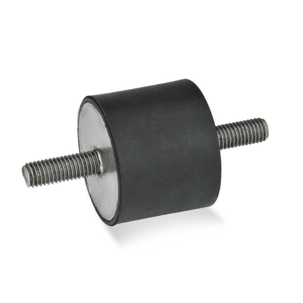 Vibration Isolators; Isolator Type: Stud/Stud; Insert Material: Stainless Steel; Isolator Material: Natural Rubber; Maximum Load Capacity: 13080.00 N; Top Diameter: 100.00; Bottom Diameter: 100; Thread Size: M16x2; Overall Width: 100 mm