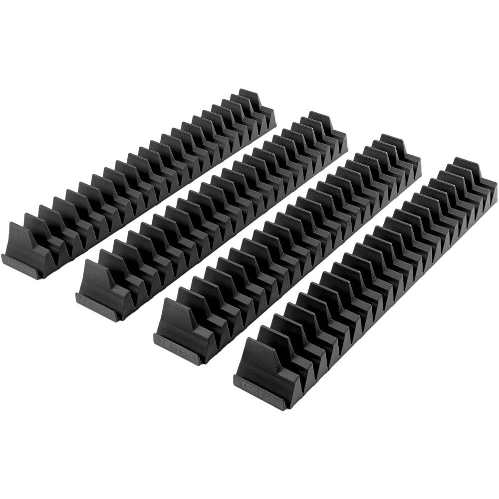 Wrench Accessories; Type: Modular Slotted Organizer; Overall Length (Inch): 61-3/8; Includes: (12) Small Organizers, (24) Large Organizers, (2) Metric Label Sheets, (2) Inch Label Sheets; Color: Black