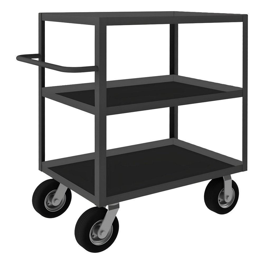 Instrument Utility Cart: 48" Long, 24" Wide, Steel, 1200 lb Capacity, Gray