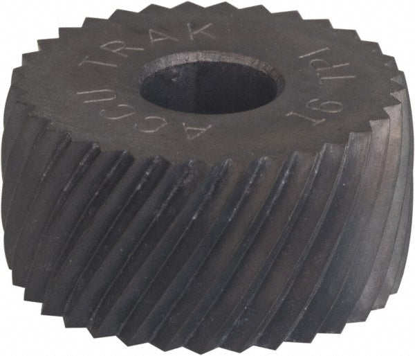 Convex Knurl Wheel: 1/2" Dia, 90 &deg; Tooth Angle, 20 TPI, Diagonal, Cobalt