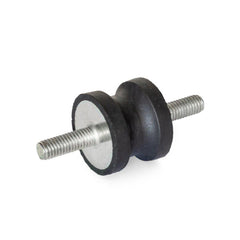 Vibration Isolators; Isolator Type: Stud/Stud; Insert Material: Stainless Steel; Isolator Material: Natural Rubber; Maximum Load Capacity: 187.00 N; Top Diameter: 40.00; Bottom Diameter: 40; Thread Size: 5/16-18; Overall Width: 40 mm