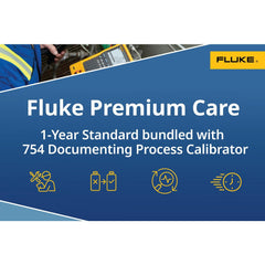 Fluke 754 Calibrator plus Fluke Premium Care ensures your test tool function properly and limits unplanned downtime and costs. Standard service level provides coverage above and beyond the original product warranty.   One fee covers your product for a 1-