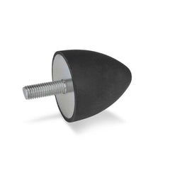 Vibration Isolators; Isolator Type: Plate/Stud; Insert Material: Zinc-Plated Steel; Isolator Material: Natural Rubber; Maximum Load Capacity: 890.00 N; Top Diameter: 50.00; Thread Size: M10x1.5; Overall Width: 50 mm