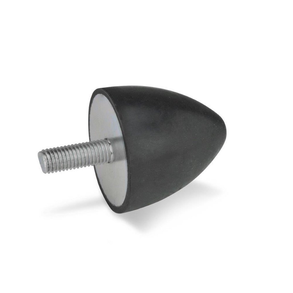 Vibration Isolators; Isolator Type: Plate/Stud; Insert Material: Stainless Steel; Isolator Material: Natural Rubber; Maximum Load Capacity: 970.00 N; Top Diameter: 50.00; Thread Size: M10x1.5; Overall Width: 50 mm