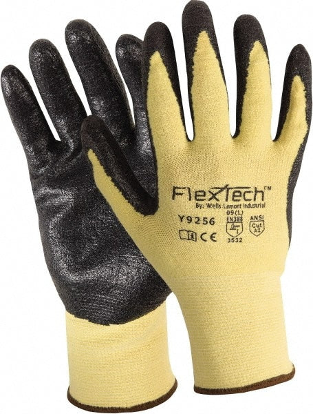 Cut, Puncture & Abrasion-Resistant Gloves: FlexTech&trade; Y9256, Size X-Small, ANSI Cut A2, ANSI Puncture 2, Foam Nitrile, Kevlar & Lycra