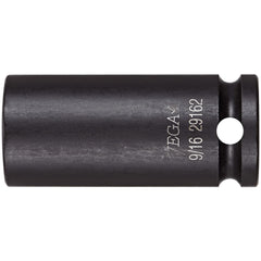 Impact Socket: 3/8" Drive, 3/8" Socket, Square Drive