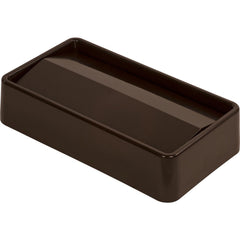 Trash Can & Recycling Container Lids; Lid Type: Swing; Lid Shape: Rectangle; Container Shape: Rectangle; Compatible Container Capacity: 15 and 23 Gallon; Color: Brown; Material: Plastic; For Use With: TrimLine 15 and 23 Trash Container