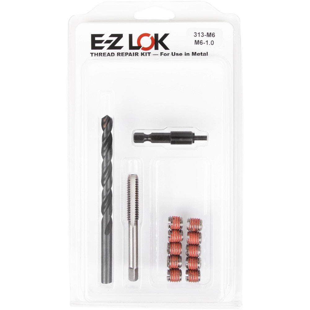 Thread Repair Kits; Kit Type: Thread Repair; Insert Thread Size (mm): M6x1; Includes Drill: Yes; Includes Tap: Yes; Includes Installation Tool: Yes; Includes Tang Removal Tool: No