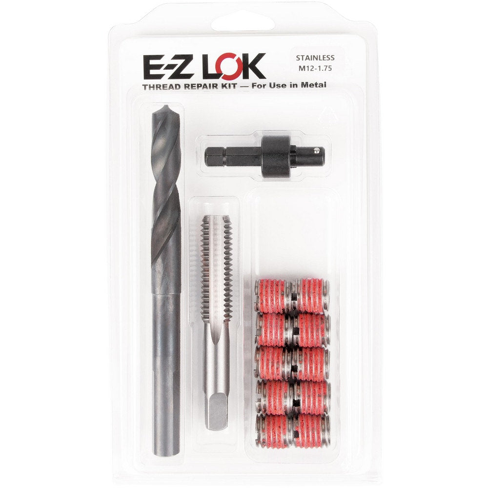 Thread Repair Kits; Kit Type: Thread Repair; Insert Thread Size (mm): M12x1.75; Includes Drill: Yes; Includes Tap: Yes; Includes Installation Tool: Yes; Includes Tang Removal Tool: No; Insert Length (mm): 17.00