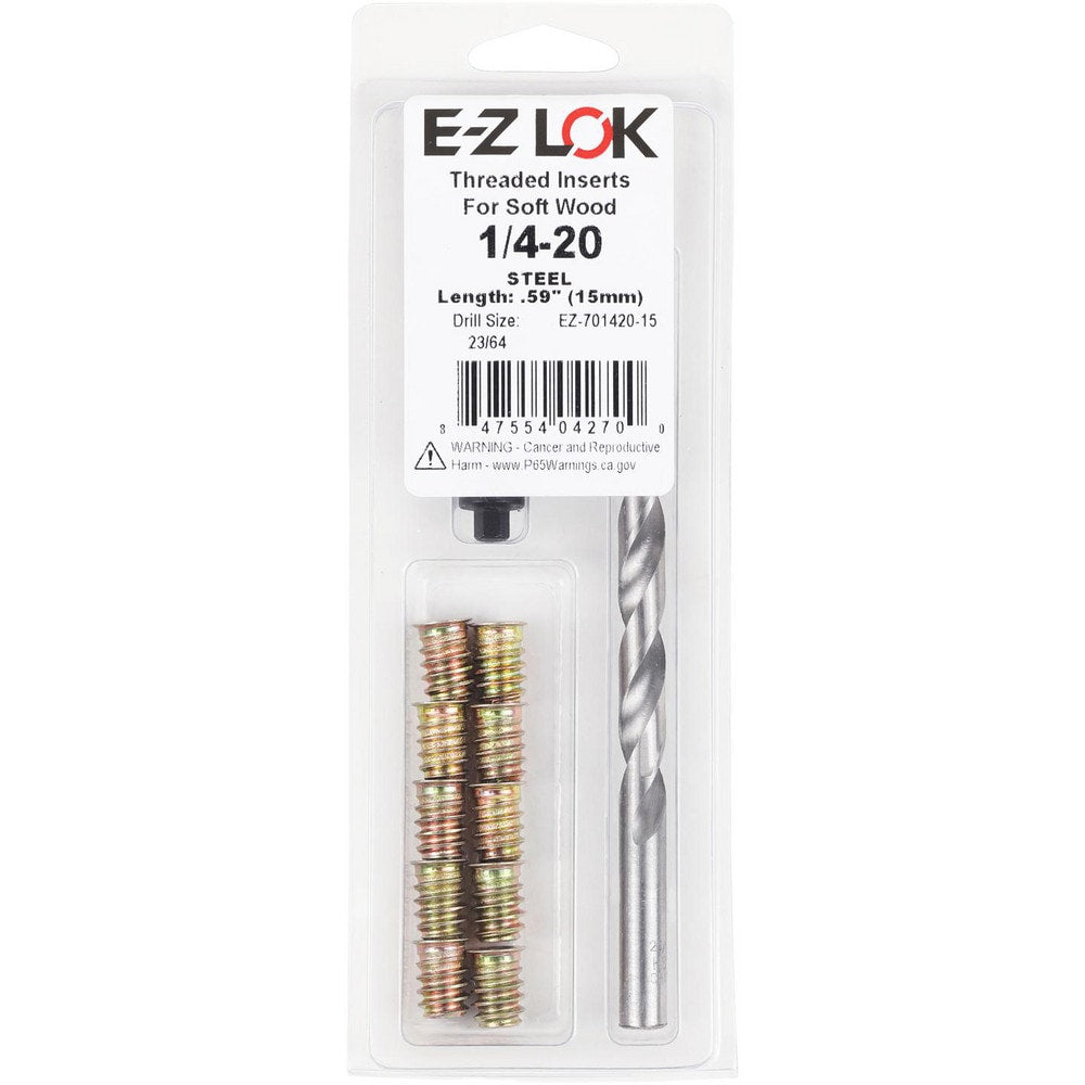 Thread Repair Kits; Kit Type: Threaded Insert; Insert Thread Size (Inch): 1/4-20; Includes Drill: Yes; Includes Tap: No; Includes Installation Tool: Yes; Includes Tang Removal Tool: No