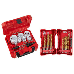 Hole Saw Kits; Minimum Saw Diameter (Decimal Inch): 3/4; Maximum Saw Diameter (Decimal Inch): 2-1/2; Number of Hole Saws: 9; Maximum Cutting Depth: 1.6200 in; Cutting Edge Style: Toothed; Material: Bi-Metal; Material Application: Multi-Purpose