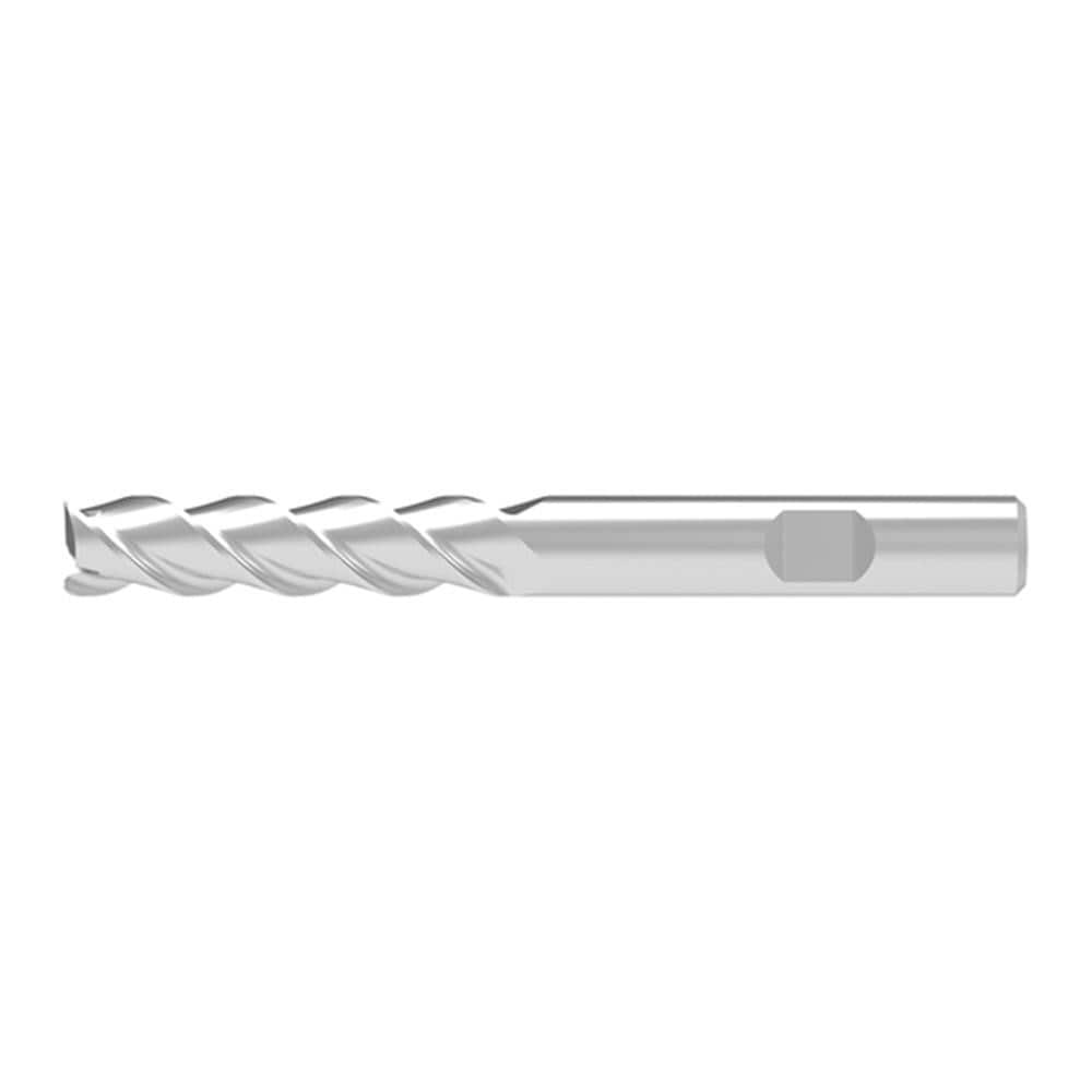 Square End Mill: 20.00 mm Dia, 75.00 mm LOC, 3 Flute, Solid Carbide