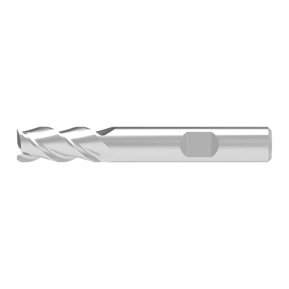 Square End Mill: 16.00 mm Dia, 32.00 mm LOC, 3 Flute, Solid Carbide