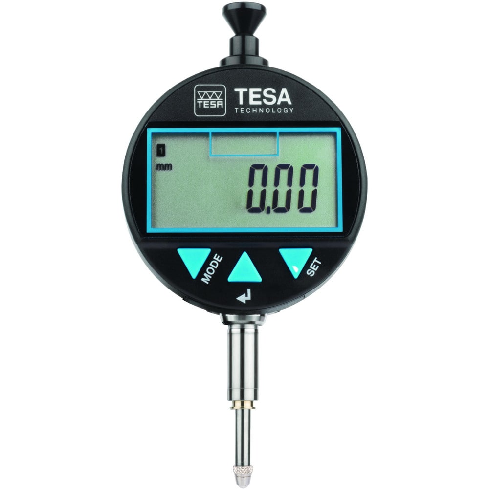 Electronic Test Indicator: 12.50 mm Max, MPEE, retractable plunger: 10¬†¬µm¬†¬± 1 digit & MPEP, 1 mm: 8 ¬µm Accuracy, Steel Contact Point