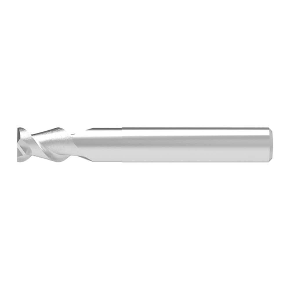 Square End Mill: 15.70 mm Dia, 25.00 mm LOC, 2 Flute, Solid Carbide