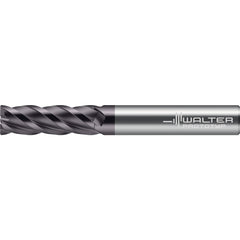 Corner Radius End Mill: 3/4" Dia, 3" LOC, 0.1200" Radius, 4 Flute, Solid Carbide