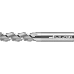 Corner Radius End Mill: 1/8" Dia, 1/2" LOC, 0.0300" Radius, 3 Flute, Solid Carbide