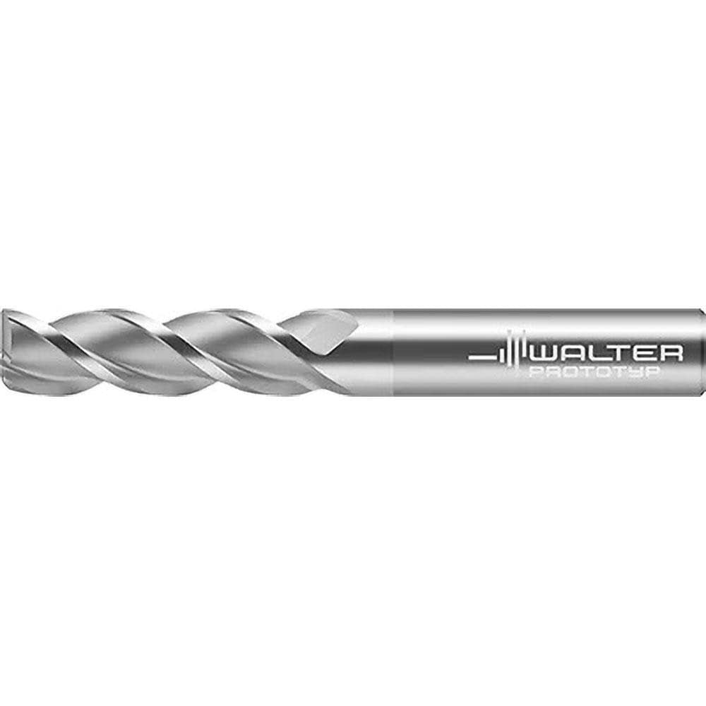 Corner Radius End Mill: 1" Dia, 1-1/2" LOC, 0.0300" Radius, 3 Flute, Solid Carbide